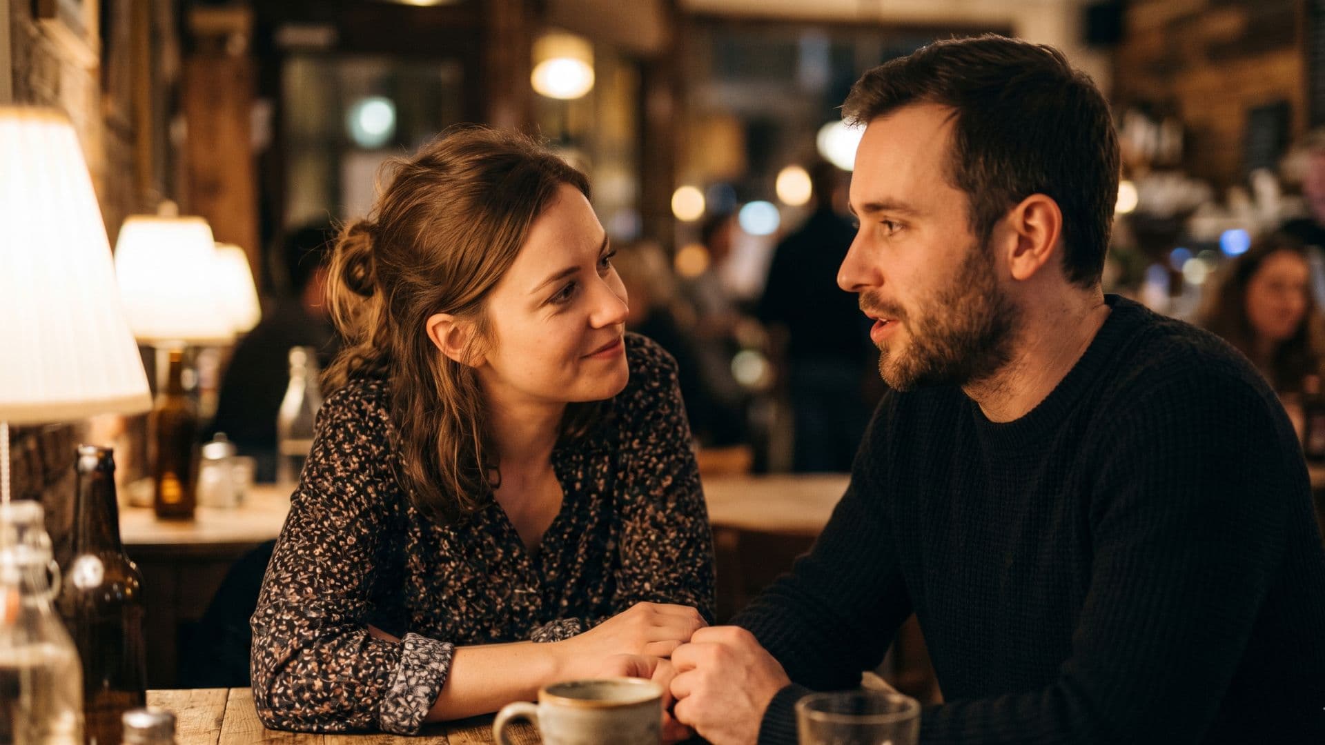 Two people talking and feeling heard